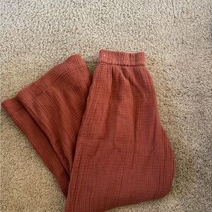 Abercrombie & Fitch Rust Wide Leg Pants